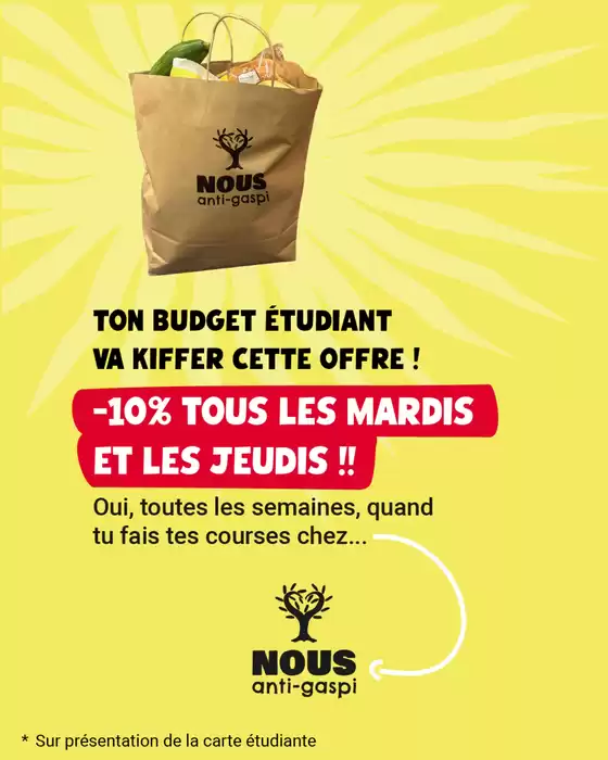 Catalogue Nous anti gaspi à Vence | Les mardis et jeudis, NOUS anti-gaspi c’est « the place to be » pour faire des économies | 2025-10-15T00:00:00.000Z - 2025-10-16T00:00:00.000Z