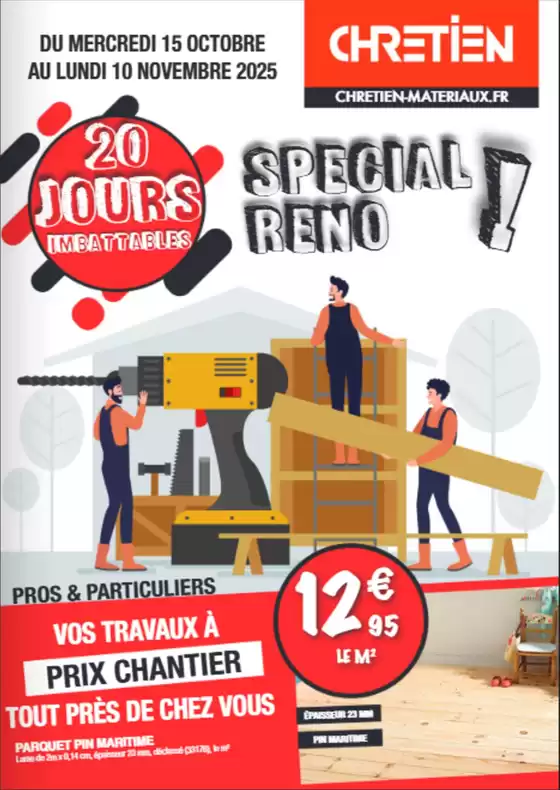 Catalogue Chretien Matériaux à Saint-Pantaléon-de-Larche | Special Reno! | 2025-10-15T00:00:00.000Z - 2025-11-10T00:00:00.000Z