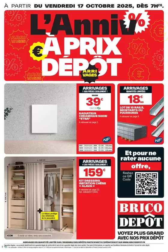 Catalogue Brico Dépôt à Famars | C’est l’anniversaire Brico Dépôt ! | 2025-10-17T00:00:00.000Z - 2025-10-30T00:00:00.000Z
