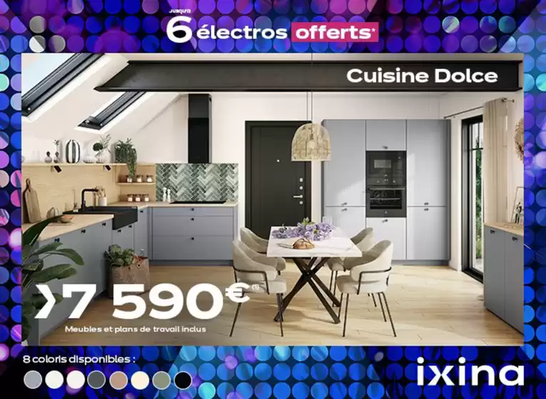 Pour l'occasion, profitez d'une offre exceptionnelle : 6 électroménagers offerts pour l'achat de votre cuisine équipée