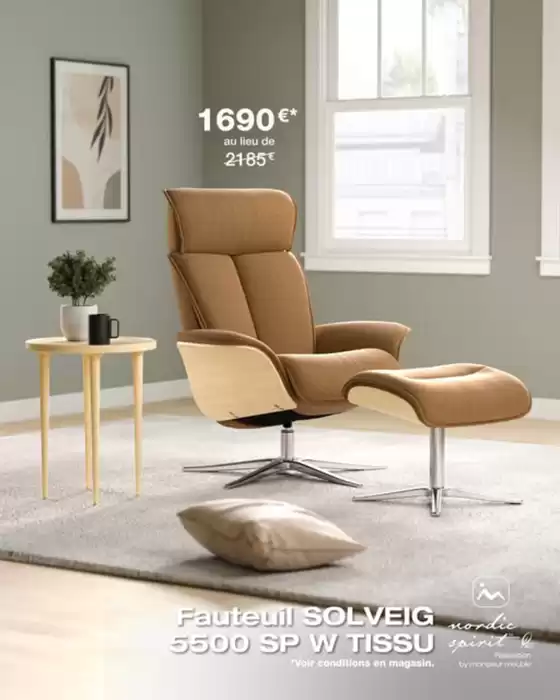 En PROMOTION* ce mois-ci : le fauteuil Nordic Spirit Solveig 5500 SP W à 1 690 € au lieu de 2 185 €.