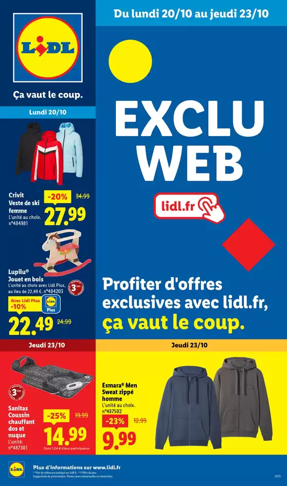 Catalogue Lidl à Nice | Profiter d'offres exclusives avec lidl.fr, ça vaut le coup | 2025-10-20T00:00:00.000Z - 2025-10-23T00:00:00.000Z