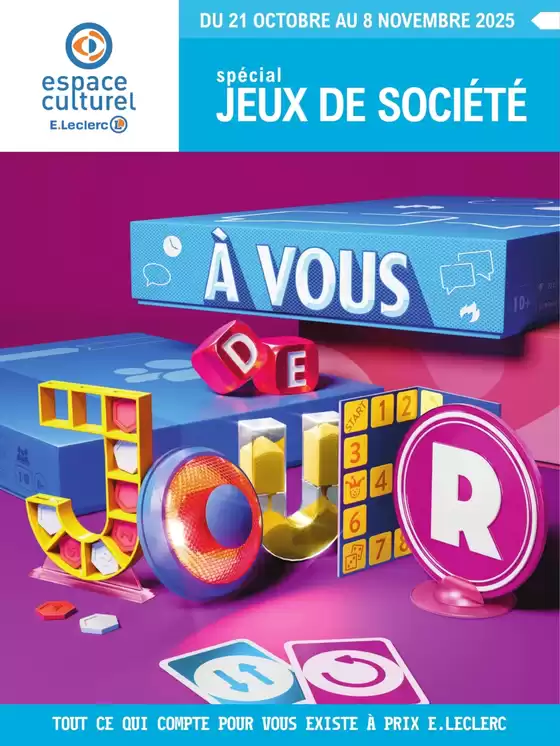 Catalogue E.Leclerc Espace Culturel | E.Leclerc Espace Culturel GUIDE LUDO & JEUX DE SOCIETE | 2025-10-21T00:00:00.000Z - 2025-11-08T00:00:00.000Z