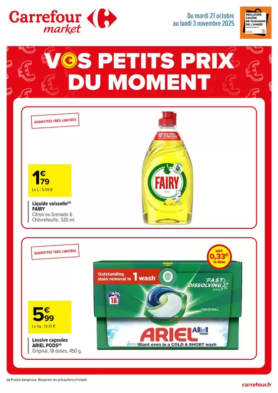 Catalogue Carrefour Market | VOS PETITS PRIX DU MOMENT | 2025-10-21T00:00:00.000Z - 2025-11-03T00:00:00.000Z