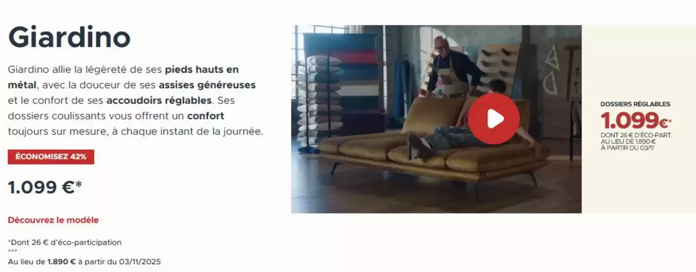 Catalogue Poltronesofà à Pontivy | Giardino | 2025-10-21T00:00:00.000Z - 2025-11-03T00:00:00.000Z
