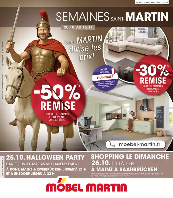 Catalogue Möbel Martin à Pontivy | Semaines Saint-Martin | 2025-10-21T00:00:00.000Z - 2025-11-02T00:00:00.000Z