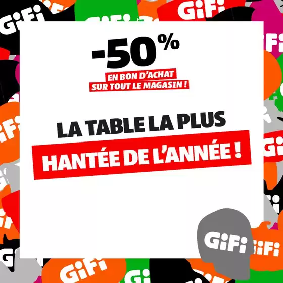 Catalogue Gifi | Pour un dîner en famille ou un goûter d’enfer avec les enfants, on a tout ce qu’il faut pour une déco 100% Halloween | 2025-10-21T00:00:00.000Z - 2025-10-31T00:00:00.000Z