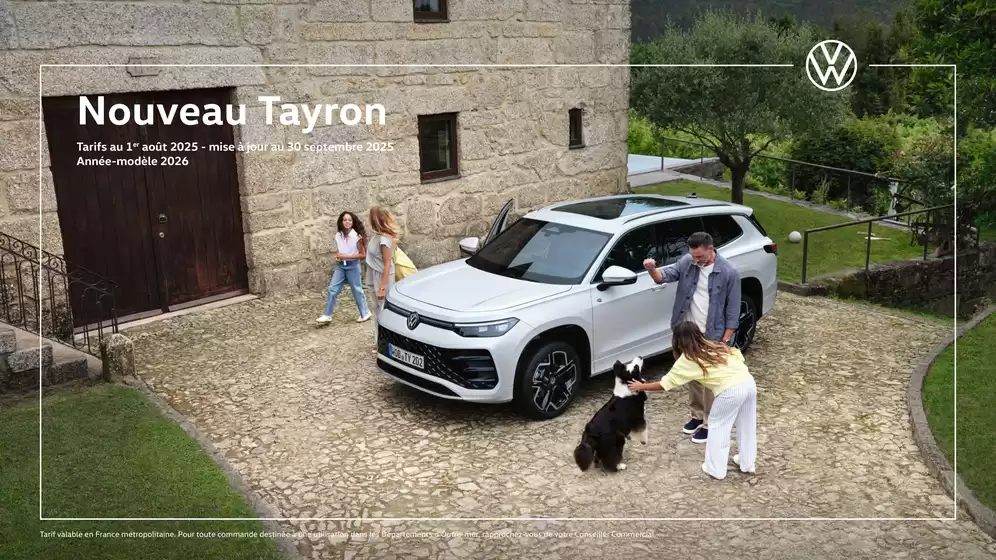 Catalogue Volkswagen à Montfavet | Volkswagen - tayron | 2025-10-21T00:00:00.000Z - 2026-10-21T00:00:00.000Z