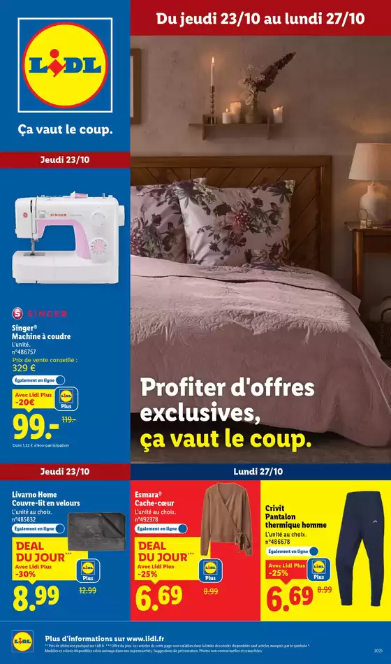 Catalogue Lidl à Égat | Profiter d'offres exclusives, ça vaut le coup | 2025-10-23T00:00:00.000Z - 2025-10-27T00:00:00.000Z