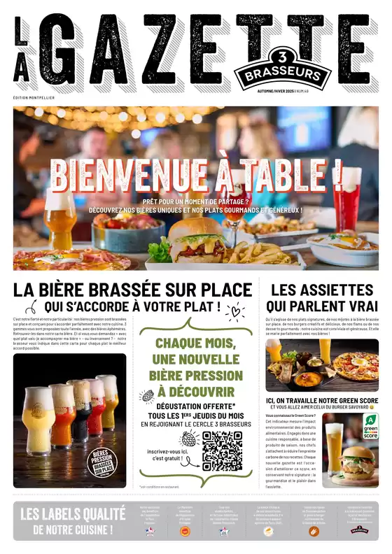 Catalogue Les 3 brasseurs à Tourcoing | AUTOMNE/HIVER 2025 MONTPELLIER | 2025-10-22T00:00:00.000Z - 2026-03-20T00:00:00.000Z