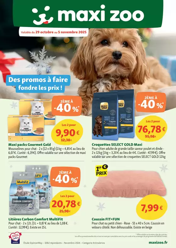 Catalogue Maxi Zoo | National : Maxi Zoo, Des promos à faire fondre les prix ! | 2025-10-29T00:00:00.000Z - 2025-11-05T00:00:00.000Z