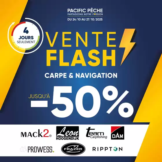 Catalogue Pacific Pêche à Parthenay | Jusqu'à -50% sur une sélection de grandes marques | 2025-10-24T00:00:00.000Z - 2025-10-27T00:00:00.000Z