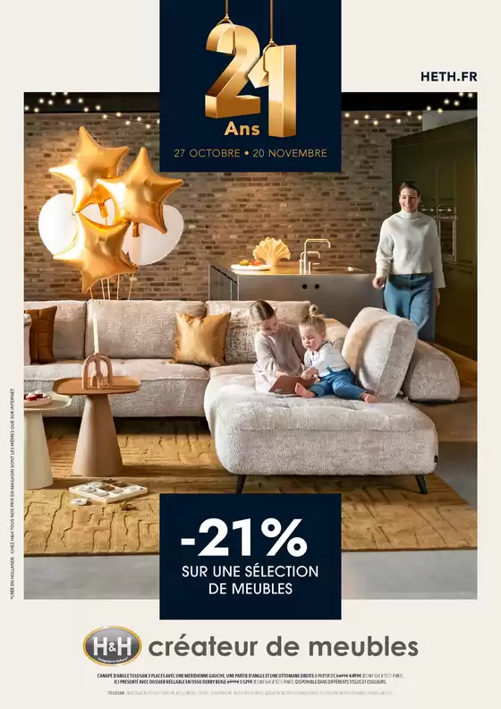Catalogue H&H à Fontenay-aux-Roses | -21 % SUR UNE SÉLECTION DE MEUBLES | 2025-10-27T00:00:00.000Z - 2025-11-20T00:00:00.000Z