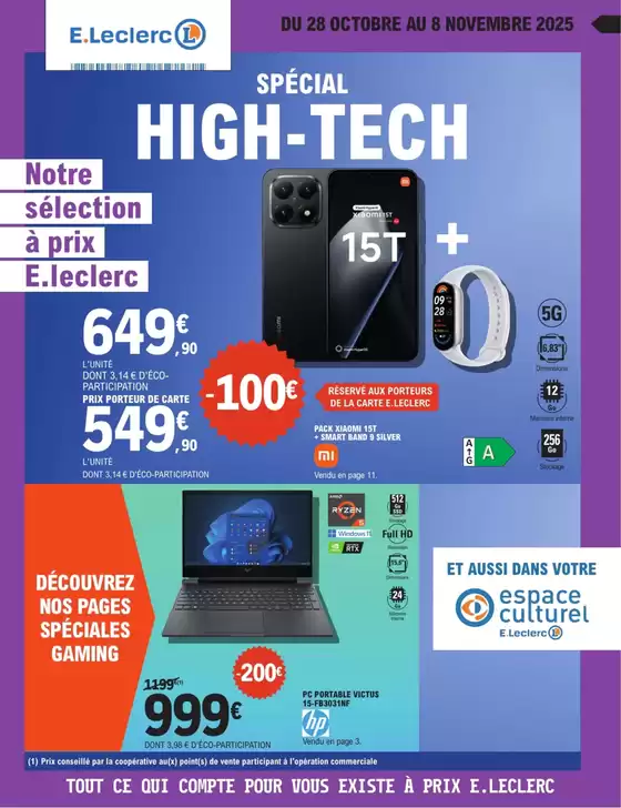 Catalogue E.Leclerc à Nantes | HIGH-TECH GAMING & UNIVERS CONNECTE | 2025-10-28T00:00:00.000Z - 2025-11-08T00:00:00.000Z