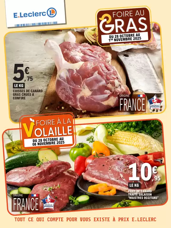 Catalogue E.Leclerc à Les Mesneux | FOIRE AU GRAS - DATES 1 | 2025-10-28T00:00:00.000Z - 2025-11-01T00:00:00.000Z