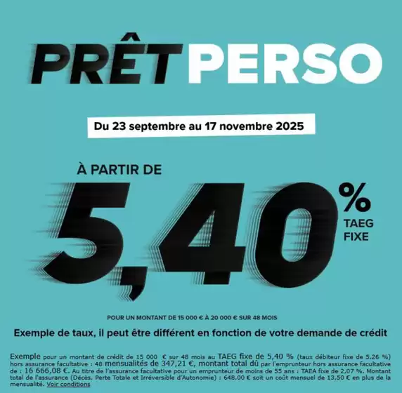 Catalogue Carrefour Banque et Assurance à Castres (Tarn) | PRÊT PERSO | 2025-10-27T00:00:00.000Z - 2025-11-17T00:00:00.000Z