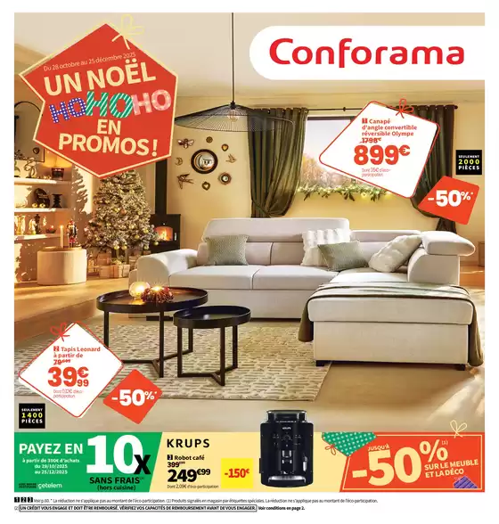 Catalogue Conforama à Rennes | Un Noël HoHoHo en promos ! | 2025-10-28T00:00:00.000Z - 2025-12-25T00:00:00.000Z