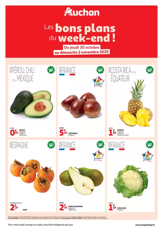 Catalogue Auchan Hypermarché à Biarritz | Les bons plans du week-end dans votre hyper ! | 2025-10-30T00:00:00.000Z - 2025-11-02T00:00:00.000Z