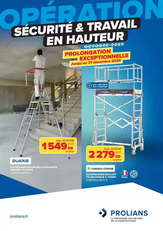 Opération sécurité & travail en hauteur
