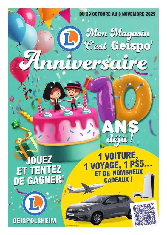 Catalogue E.Leclerc à Ottange | GEDIS ANNIVERSAIRE | 2025-10-29T00:00:00.000Z - 2025-11-08T00:00:00.000Z