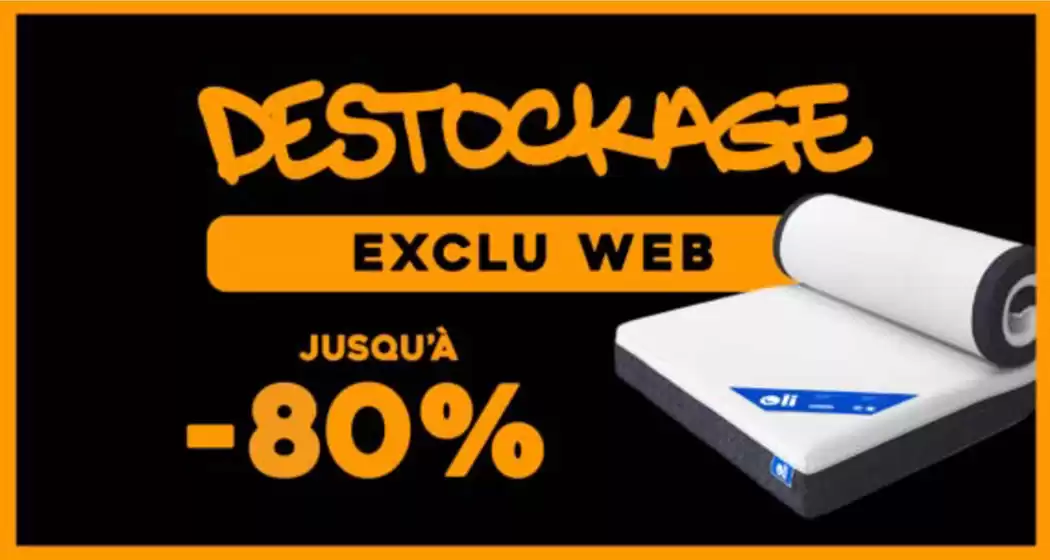 Offre Destockage jusqu'à -80%