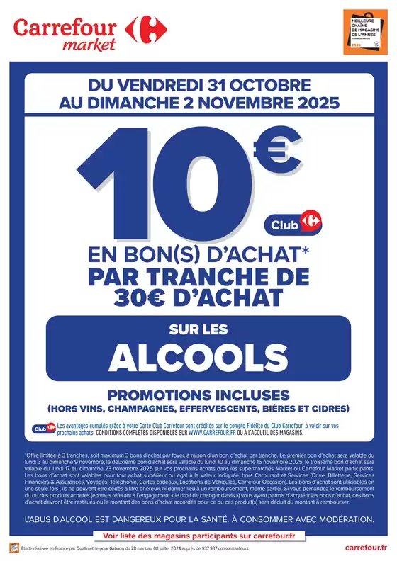 Catalogue Carrefour Drive à Anzin | OPÉRATION BON(S) D’ACHAT | 2025-10-31T00:00:00.000Z - 2025-11-02T00:00:00.000Z