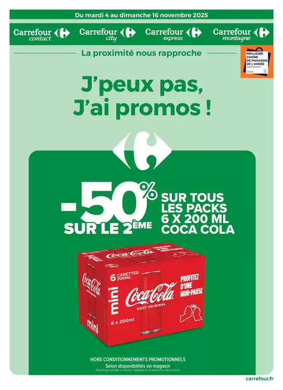 Catalogue Carrefour Contact à Troyes | J'PEUX PAS J'AI PROMOS DU 4 AU 16 NOVEMBRE ! | 2025-11-04T00:00:00.000Z - 2025-11-16T00:00:00.000Z