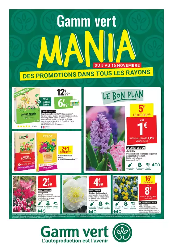 Catalogue Gamm vert à Cogolin | MANIA DES PROMOTIONS DANS TOUS LES RAYONS | 2025-11-03T00:00:00.000Z - 2025-11-16T00:00:00.000Z