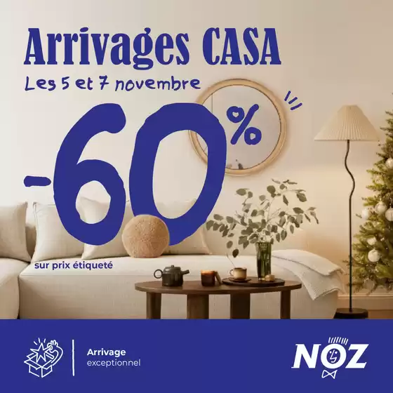 Mobilier, décoration et linge de maison, à -60% du prix CASA