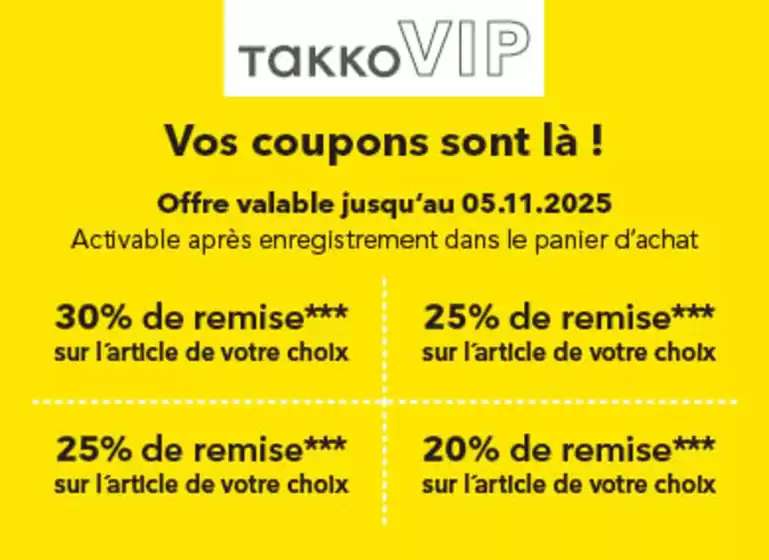 Catalogue Takko à La Seyne-sur-Mer | Jusqu'à -30% de réduction | 2025-11-03T00:00:00.000Z - 2025-11-05T00:00:00.000Z