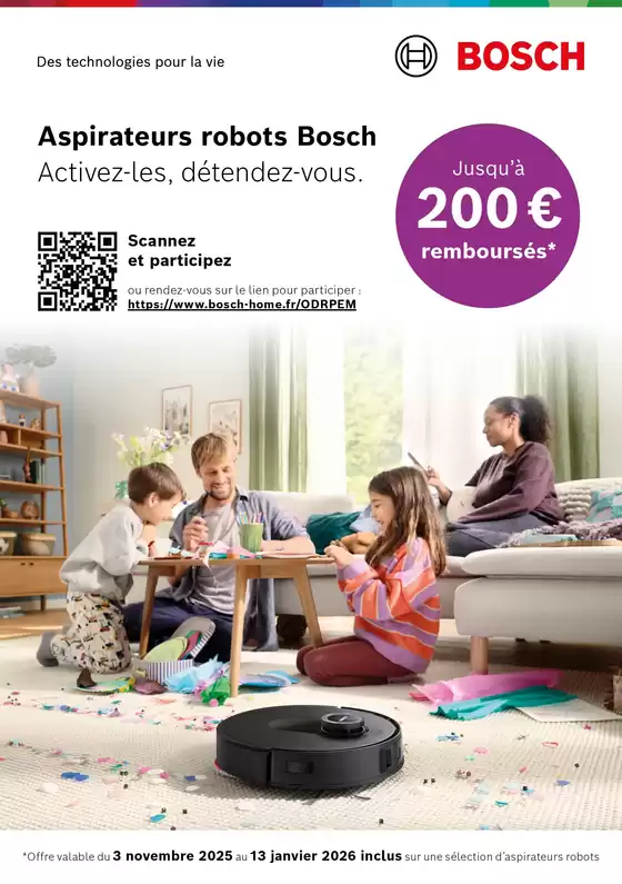 Catalogue Boulanger à Brive-la-Gaillarde |  OFFRE Bosch: jusqu'à 200€ remboursés ! | 2025-11-03T00:00:00.000Z - 2026-01-13T00:00:00.000Z