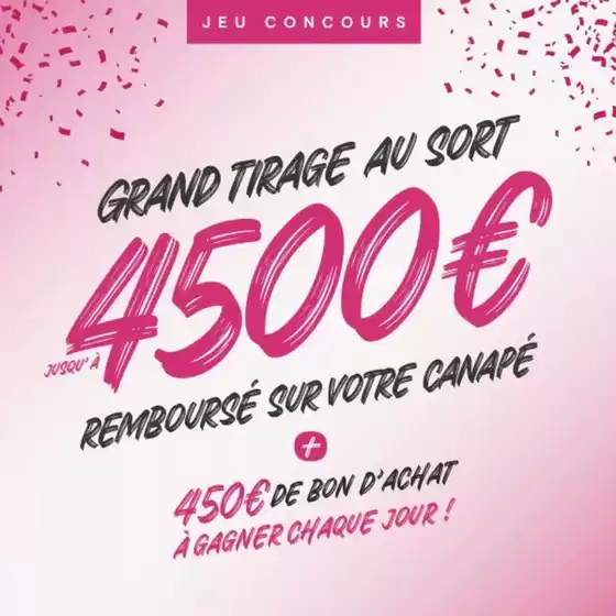 Catalogue La Maison du Convertible à Paris | Jusqu’à 4500€ remboursés sur votre canapé + 450€ à gagner chaque jour ! | 2025-11-03T00:00:00.000Z - 2025-11-04T00:00:00.000Z