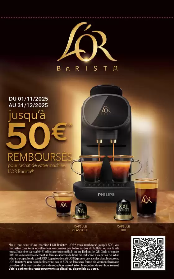Catalogue Connexion à Auterive (Haute Garonne) | 50€ remboursés pour l'achat d'une machine l'OR BARISTA | 2025-11-03T00:00:00.000Z - 2025-12-31T00:00:00.000Z