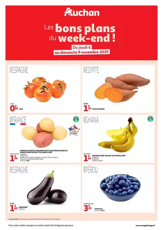 Catalogue Auchan Hypermarché à Artix (Pyrénées Atlantiques) | Les bons plans du week-end dans votre hyper ! | 2025-11-06T00:00:00.000Z - 2025-11-09T00:00:00.000Z