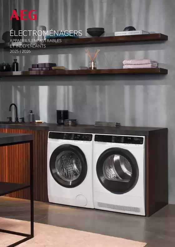 Catalogue AEG à Vénissieux | ÉLECTROMÉNAGERS APPAREILS ENCASTRABLES ET INDÉPENDANTS 2025 | 2026 | 2025-11-05T00:00:00.000Z - 2026-12-31T00:00:00.000Z