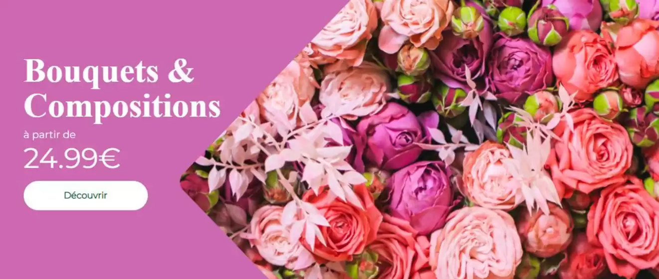 Catalogue Carrément Fleurs à Pessac | Bouquets de fleurs et compositions florales | 2025-11-05T00:00:00.000Z - 2025-11-30T00:00:00.000Z