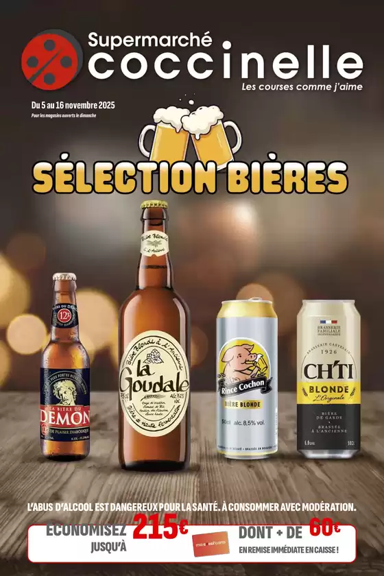Catalogue Coccinelle Supermarché à Aulnoye-Aymeries | SÉLECTION BIÈRES | 2025-11-05T00:00:00.000Z - 2025-11-16T00:00:00.000Z