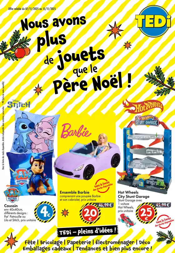 Catalogue TEDi à Saint-Martory | Nous avons plus de jouets que le Père Noël! | 2025-11-07T00:00:00.000Z - 2025-11-15T00:00:00.000Z