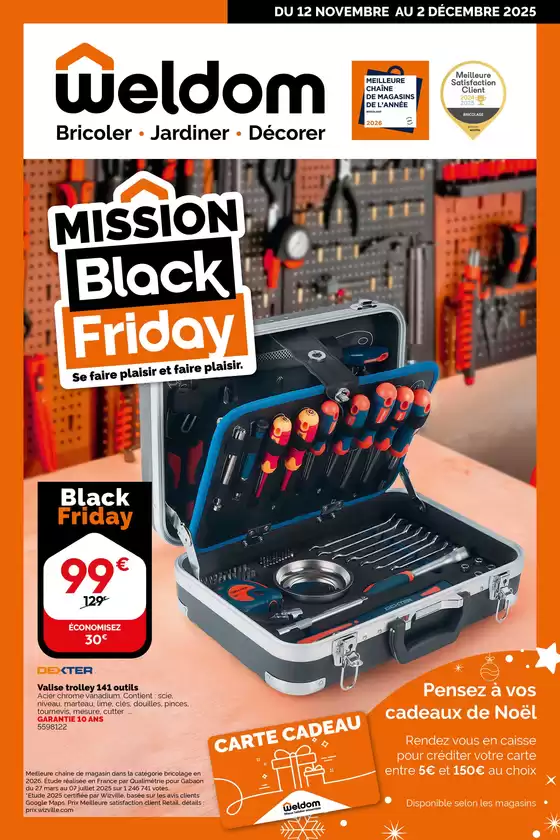 Catalogue Weldom | Mission Black Friday | 2025-11-12T00:00:00.000Z - 2025-12-02T00:00:00.000Z