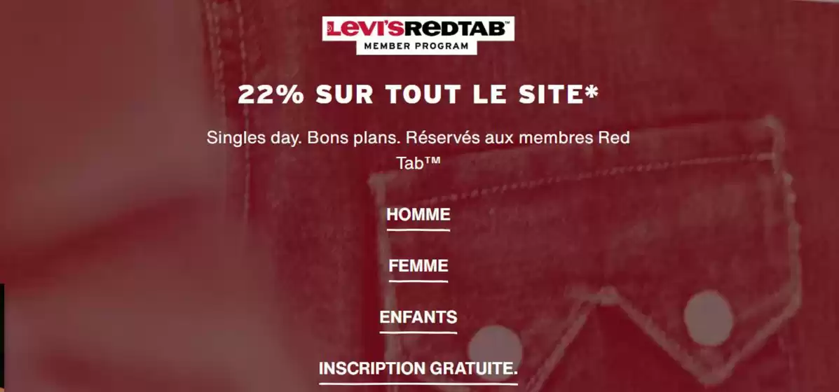 Catalogue Levi's à Privas | 22% SUR TOUT LE SITE | 2025-11-07T00:00:00.000Z - 2025-11-30T00:00:00.000Z