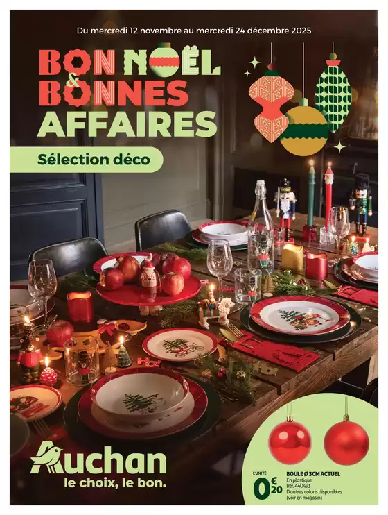 Catalogue Auchan Hypermarché | Bon Noël et Bonnes Affaires : Sélection déco | 2025-11-10T00:00:00.000Z - 2025-12-24T00:00:00.000Z