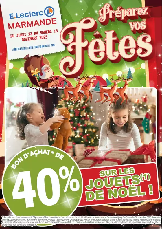 Catalogue E.Leclerc à Saint-Georges-des-Sept-Voies | Préparez vos Fêtes | 2025-11-13T00:00:00.000Z - 2025-11-15T00:00:00.000Z