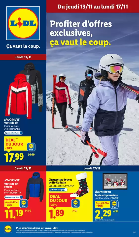 Catalogue Lidl à Saint-Chamond | Profiter d'offres exclusives, ça vaut le coup | 2025-11-12T00:00:00.000Z - 2025-11-17T00:00:00.000Z