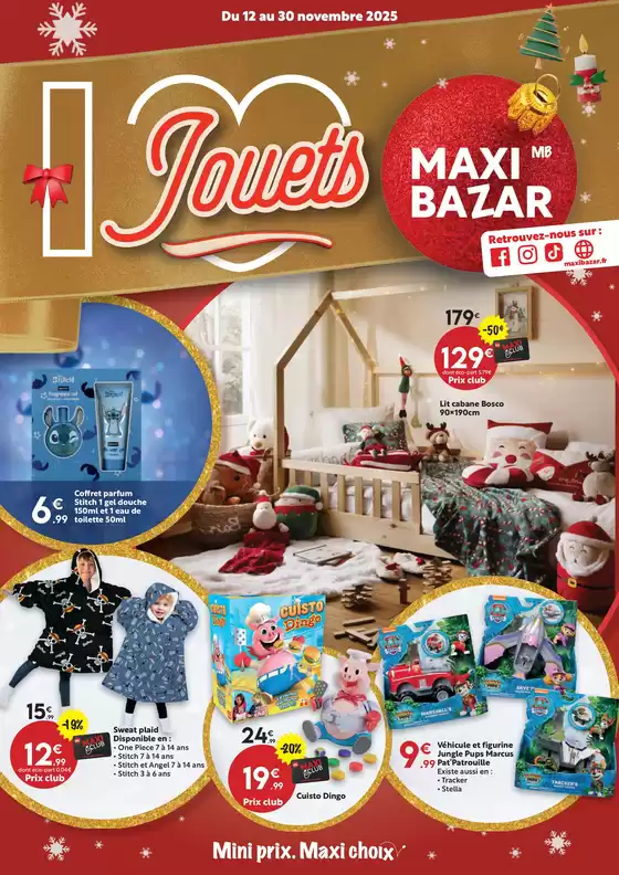 Catalogue Maxi Bazar à  | "Jouets" | 2025-11-12T00:00:00.000Z - 2025-11-30T00:00:00.000Z