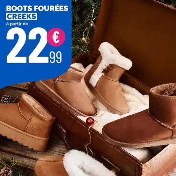 Catalogue La Halle à Rennes | Grâce aux boots fourrées Creeks, vous n’aurez plus jamais froid aux pieds | 2025-11-12T00:00:00.000Z - 2025-12-02T00:00:00.000Z