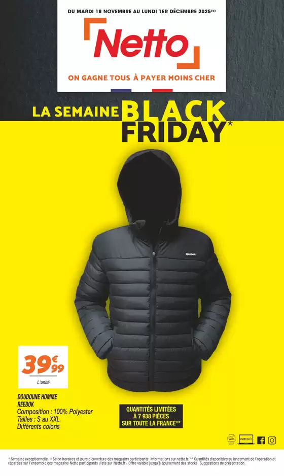 Catalogue Netto à Beuzeville-la-Guérard | BLACK FRIDAY | 2025-11-18T00:00:00.000Z - 2025-12-01T00:00:00.000Z