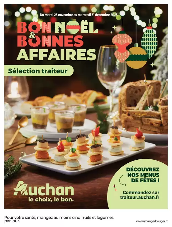 Catalogue Auchan Hypermarché | Bon Noël et Bonnes Affaires : Sélection traiteur | 2025-11-14T00:00:00.000Z - 2025-12-31T00:00:00.000Z