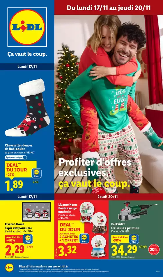 Catalogue Lidl à Châlette-sur-Loing | Profiter d'offres exclusives, ça vaut le coup | 2025-11-17T00:00:00.000Z - 2025-11-20T00:00:00.000Z
