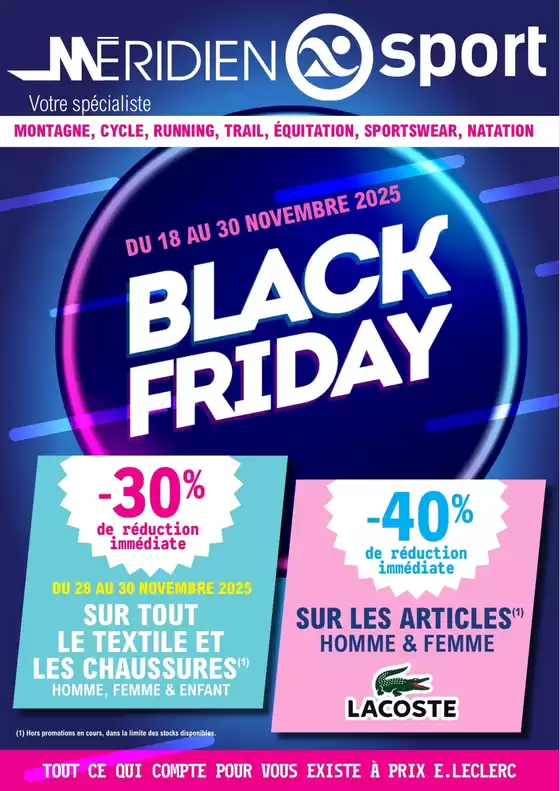 Catalogue E.Leclerc Sports à Épinal | SPORT BLACK FRIDAY | 2025-11-18T00:00:00.000Z - 2025-11-30T00:00:00.000Z