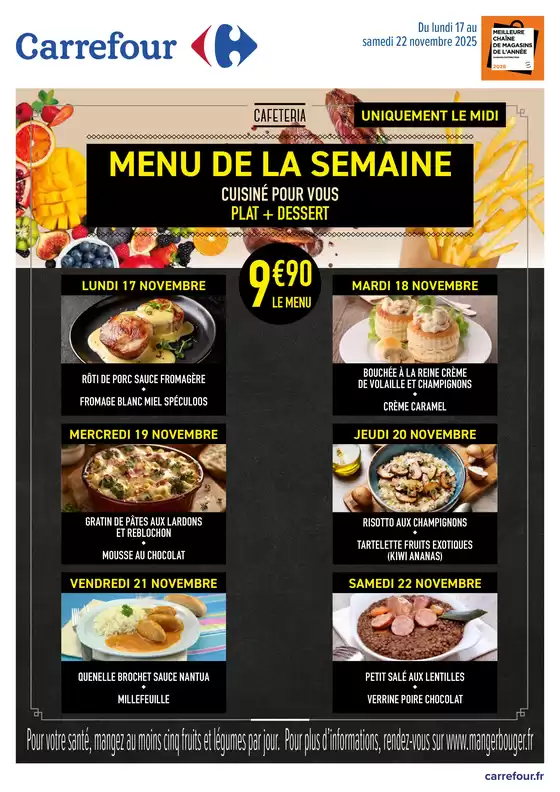 Catalogue Carrefour | MENU DE LA SEMAINE | 2025-11-17T00:00:00.000Z - 2025-11-22T00:00:00.000Z